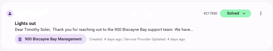 Automated resident support for common inquiries