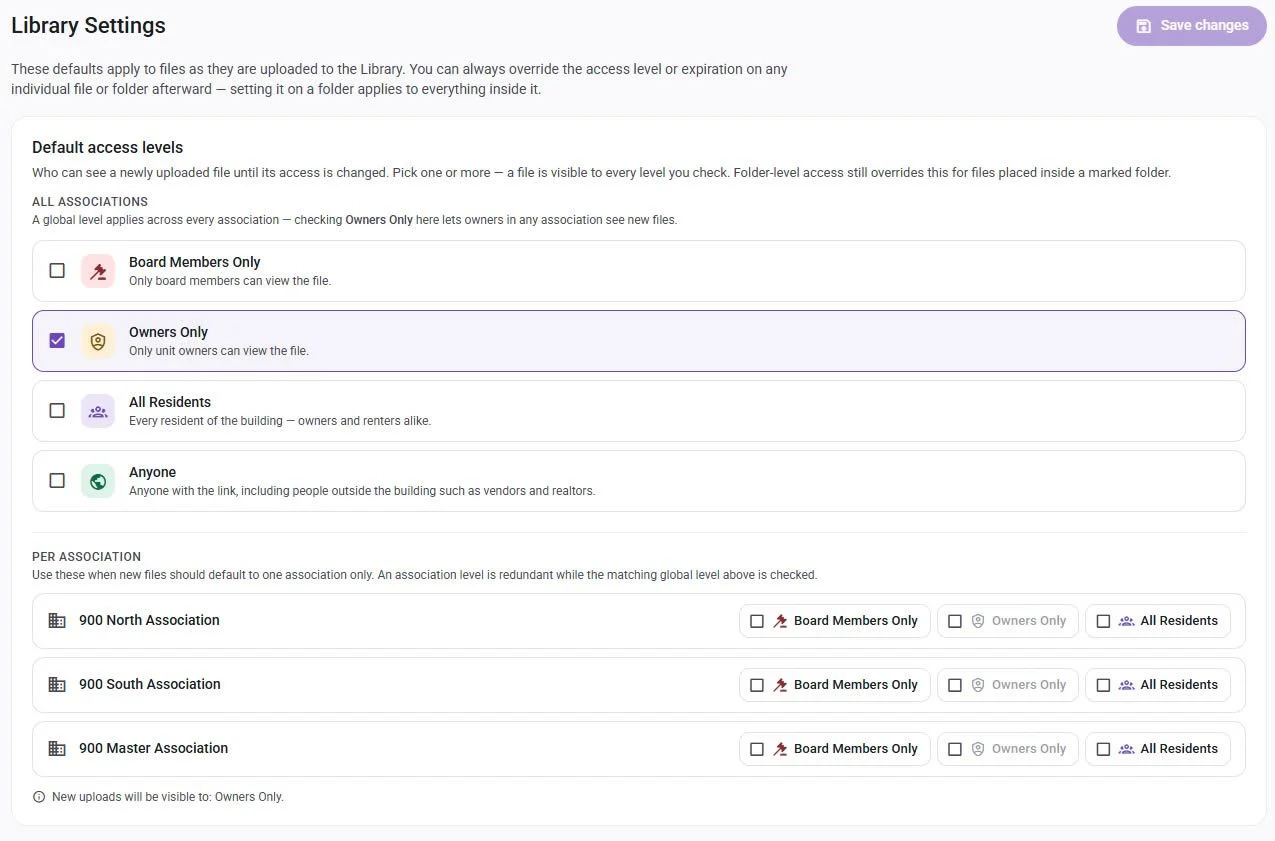 File Library Access and Permission Settings