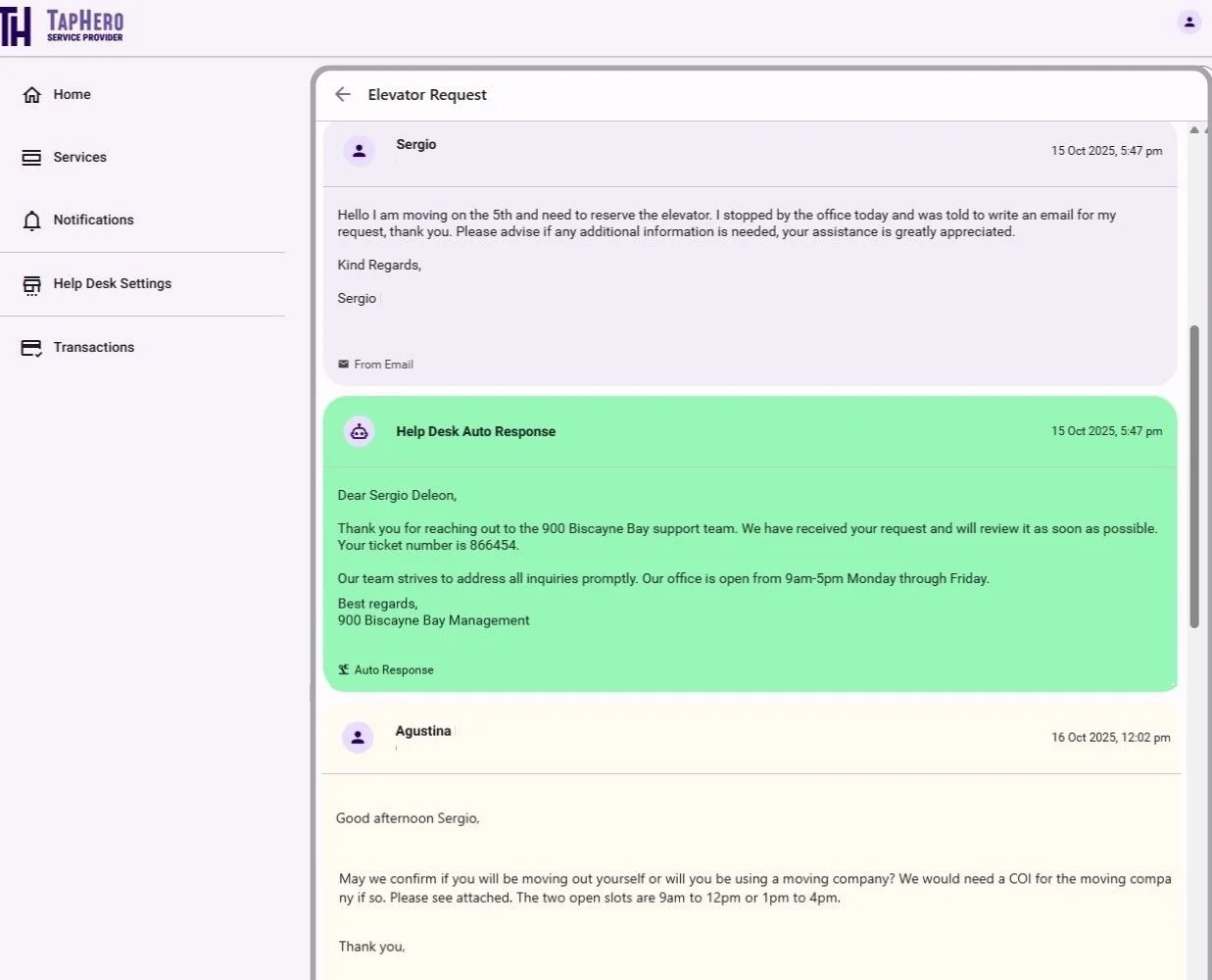 Setup automated responses